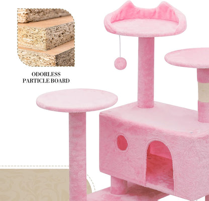 77-Inch Multi-Level Cat Tree Tower with Condos