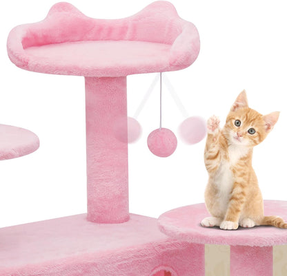 77-Inch Multi-Level Cat Tree Tower with Condos